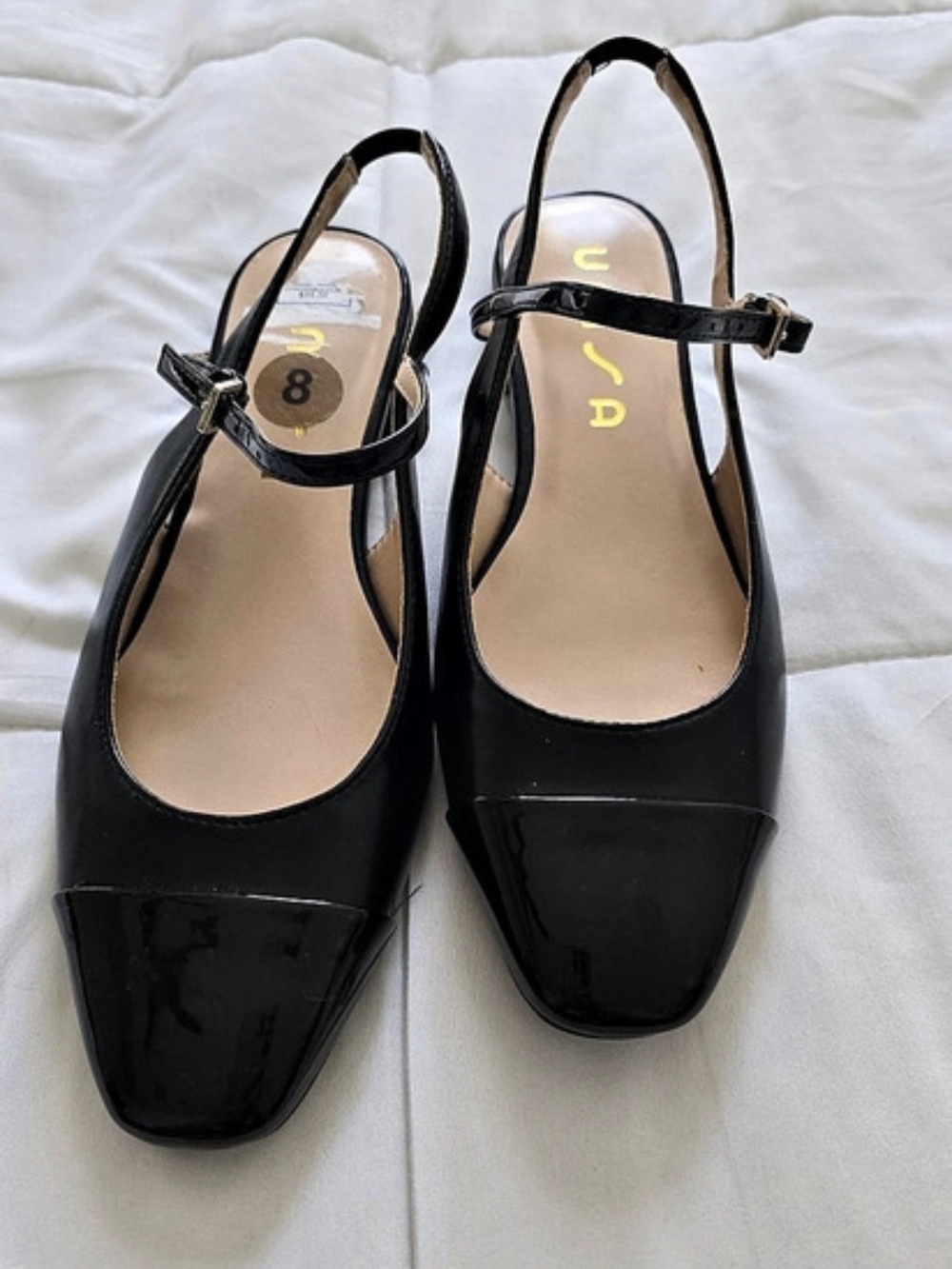 Unisa Black Slingback Heels Size US 8